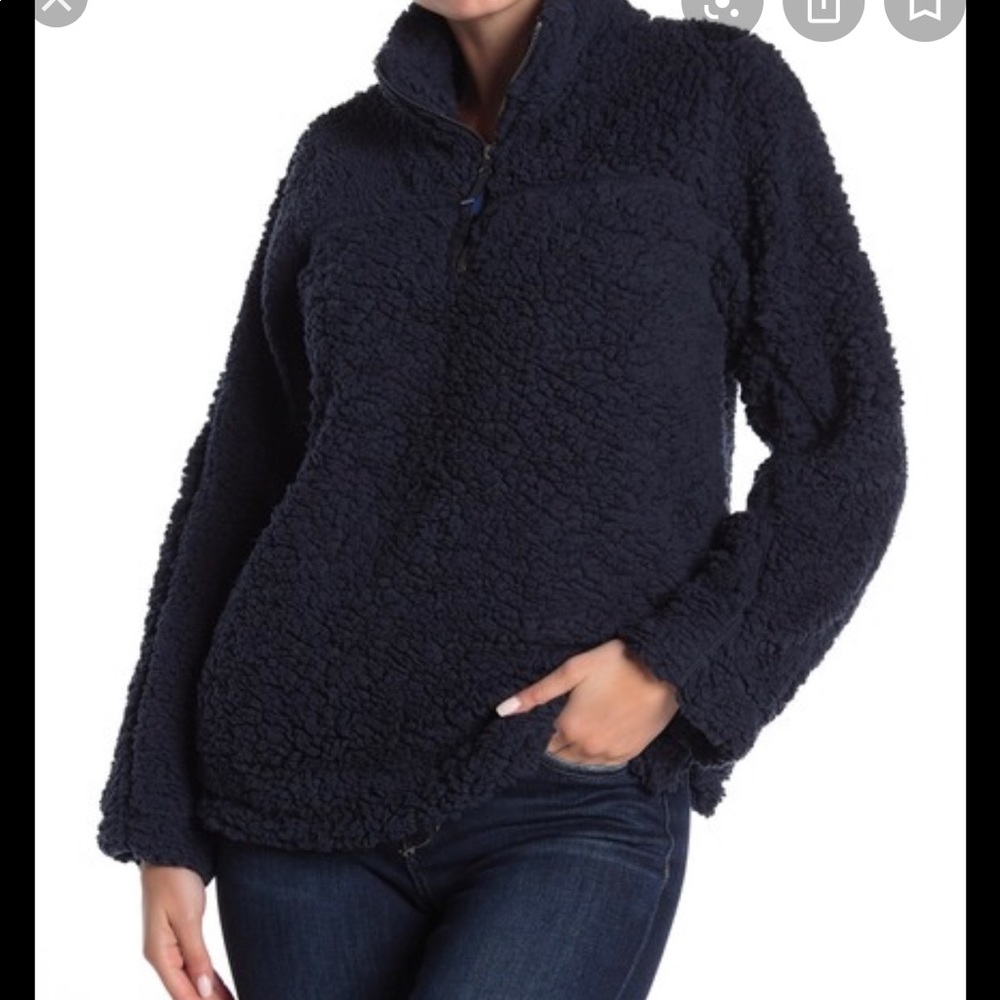 Elodie Half Zip Faux Shearling Pullover